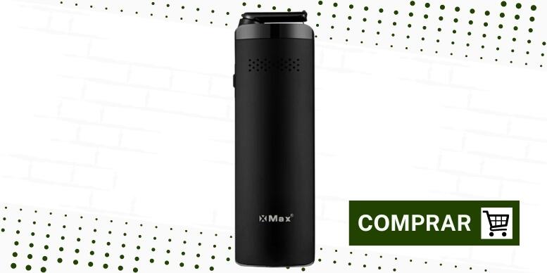 Starry 4.0 da XVape, está em nossa lista de melhor vaporizador de ervas 2024, pequeno mas potente. Um dispositivo para ervas secas preto com botões e LED lateral.