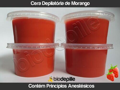 Cera Depilatória de Morango BioDepille - 1 Kg em potes