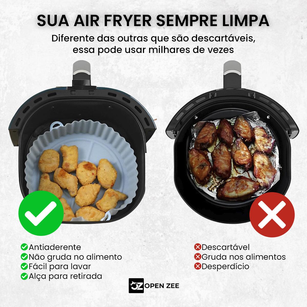 Forma de Silicone Para Airfryer Forno Reutilizável | OPEN ZEE