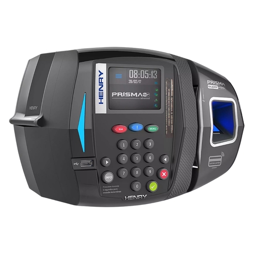 Relógio de Ponto Digital Henry Prisma NP22 | Bio Azul Dedo Vivo