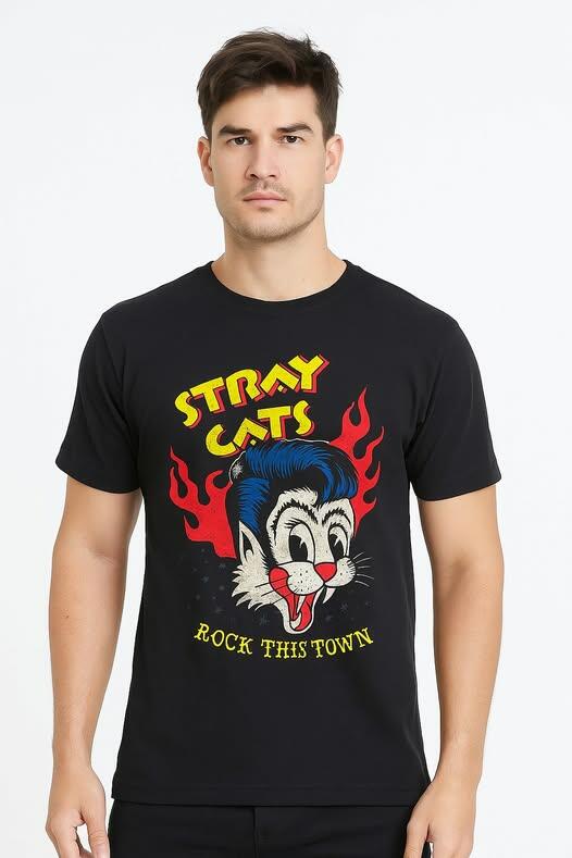 Comprar CAMISETA STRAY CATS ROCK THIS TOWN