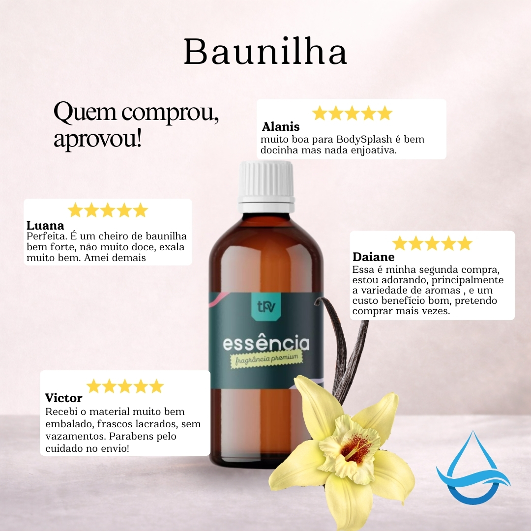 Essência Premium de Baunilha tudo para velas