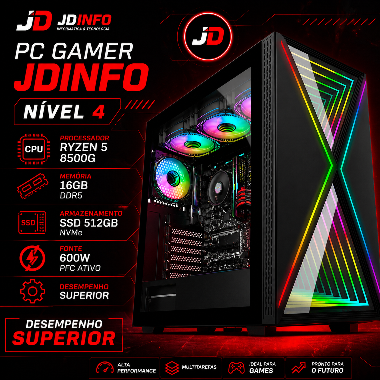 PC JD GAMER - R$5.247,00