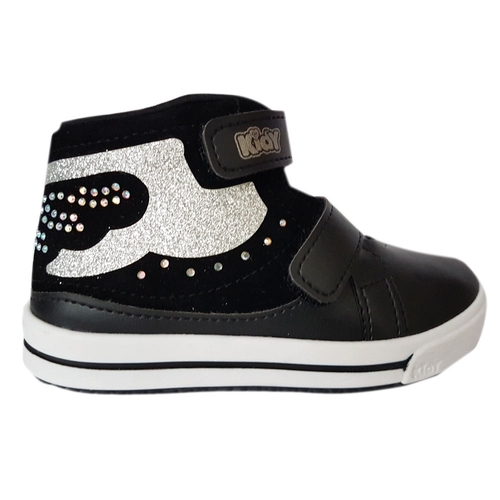 Tênis Infantil Menina Kidy Love Baby Preto a partir de R$85,40