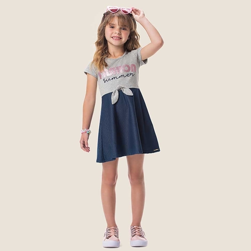 VESTIDO CROPPED INFANTIL MENINA FASHION MARLAN a partir de R$66,40
