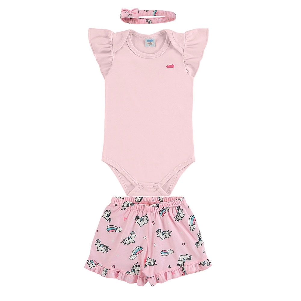 Conjunto Bebê Menina Mini Influencer Unicórnio Marlan a partir