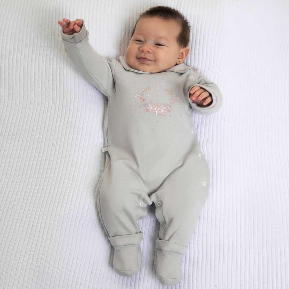 Recém Nascido Macacao Cinza Bebe MacacÃ£o Recem Nascido Menina Kit