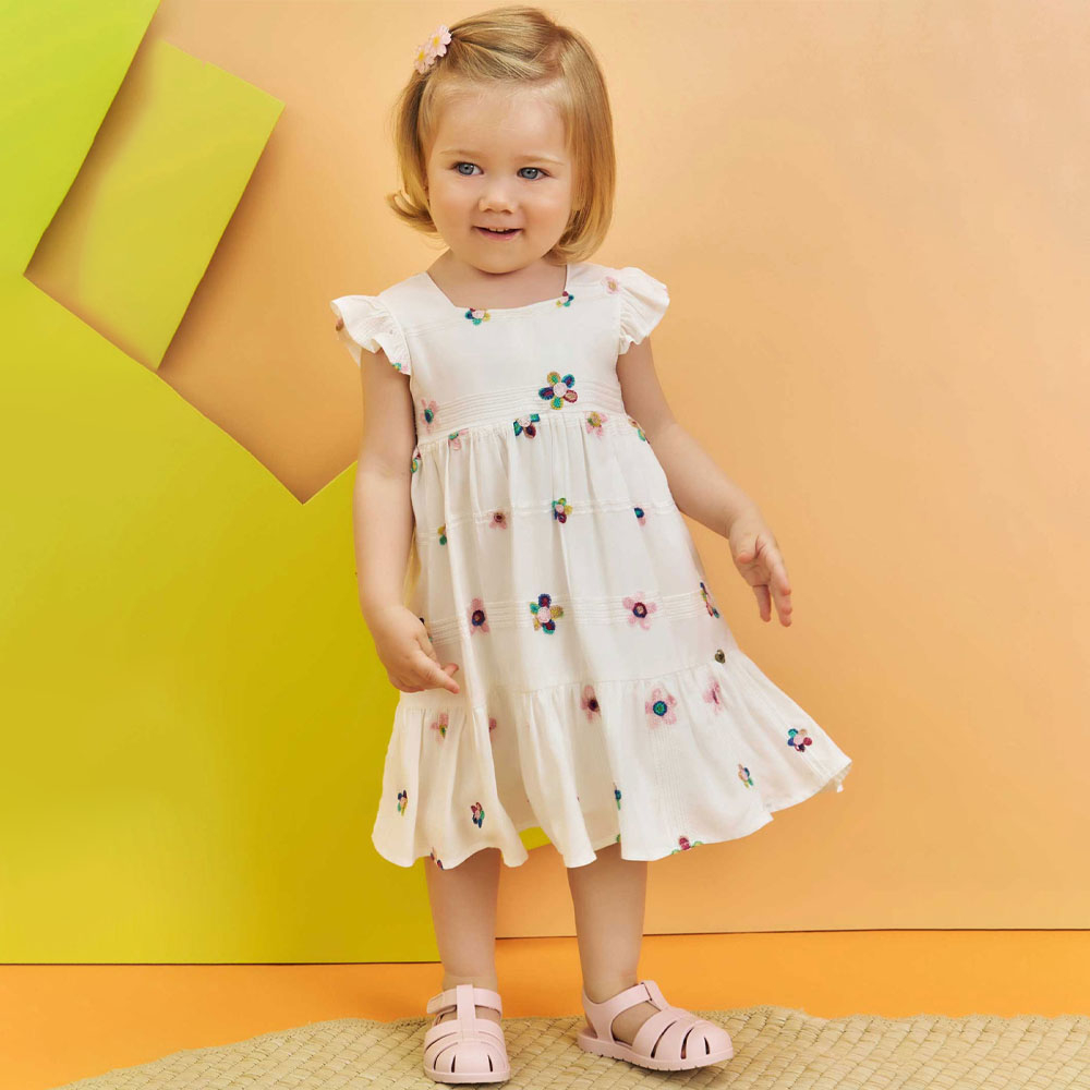 Tecido Viscose Estampado Vestido Infantil Viscose VESTIDO BEBÊ