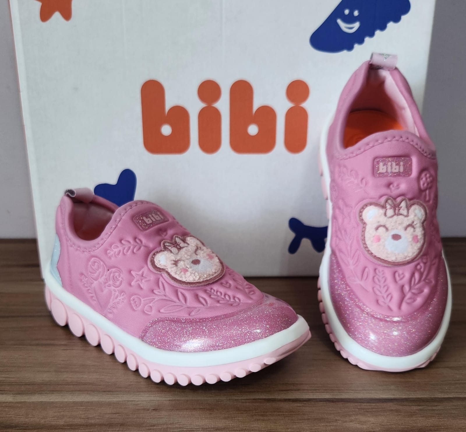 TÊNIS INFANTIL BIBI ROLLER URSINHO BORDADO ROSA SUGAR