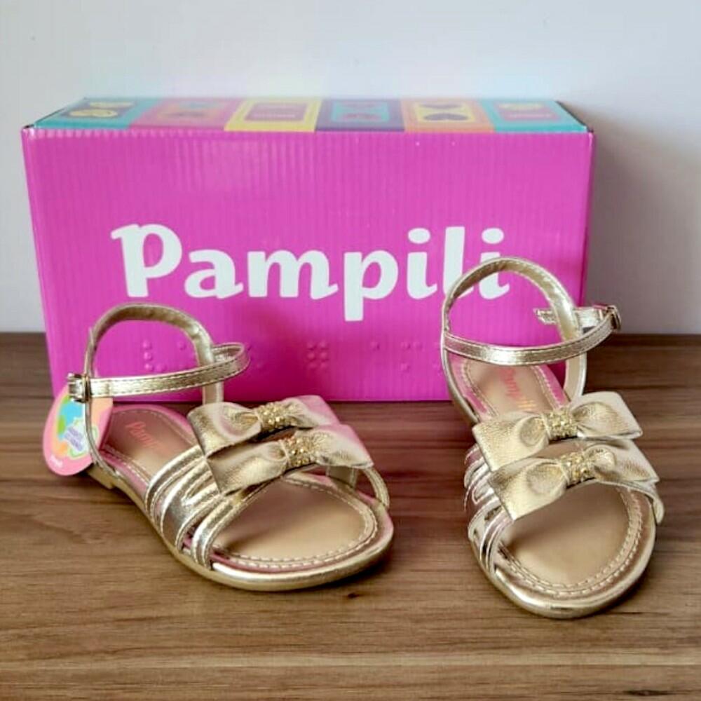 SANDÁLIA INFANTIL PAMPILI 409 CHERRIE DOURADA a partir de R$170,90