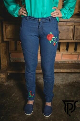 Bombacha Feminina Jeans Flor do Pampa