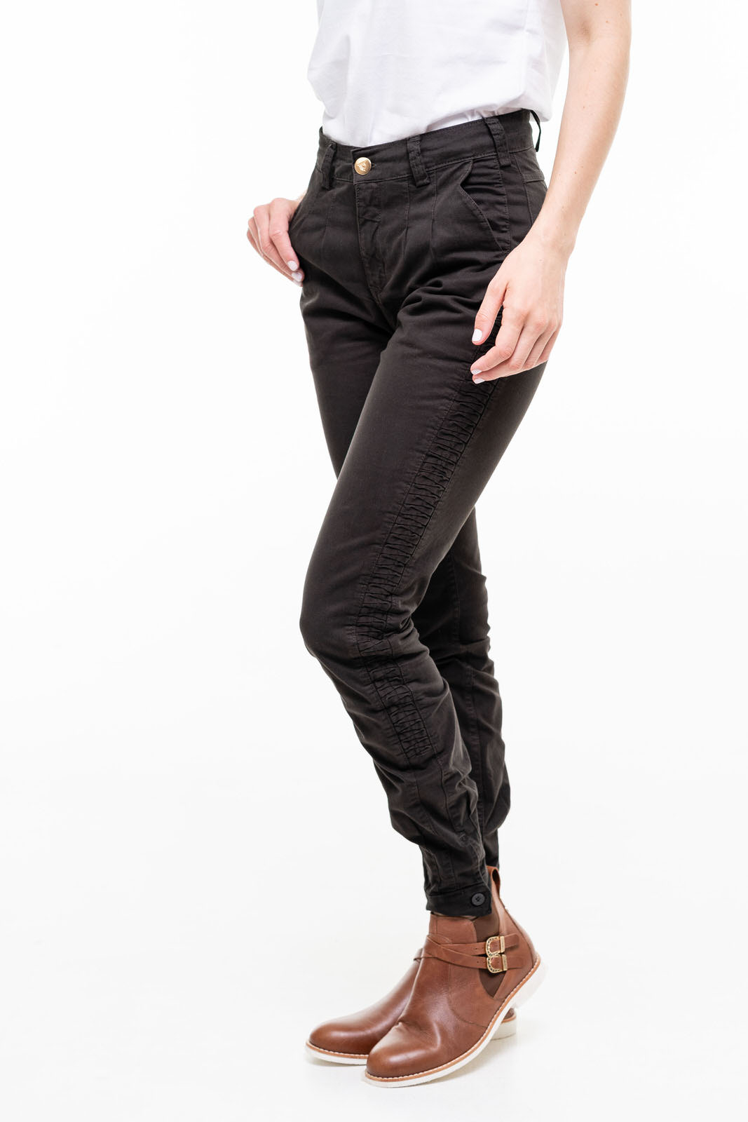 CALÇA CARGO BEGE MASCULINA E FEMININA LARGA 6 BOLSOS JEANS OU SARJA Unissex Estilo Skate I.405441572