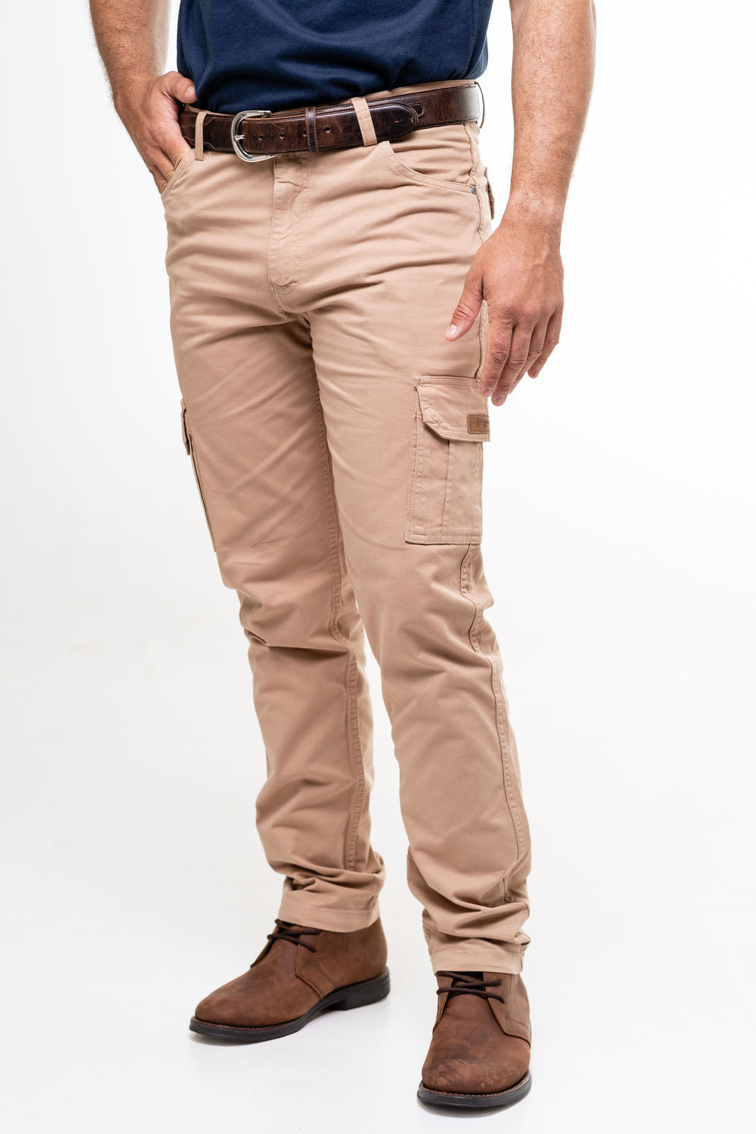 Comprar Calça Cargo Masculina com Elastano - Cor Café com Leite - Loja  Pampa Sul, image size:1067x1600