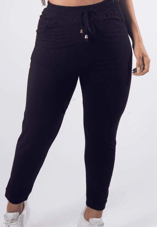 Calça Moletom Cargo Feminina Plus Size ZERDOCEAN | Algodão Confortável Para Treino