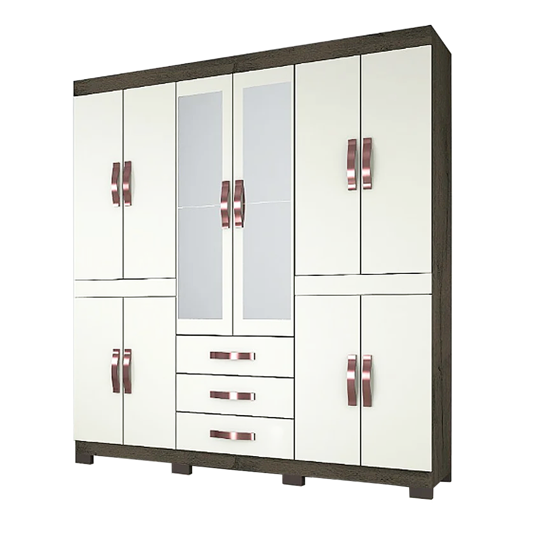 Comprar Roupeiro Josan Safira 10 Portas + Pé + Espelho