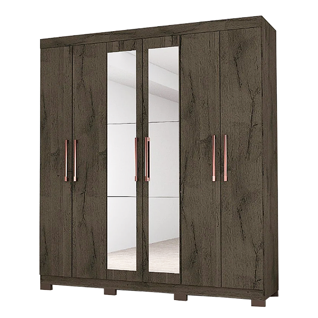 Comprar Roupeiro Josan Soft 6 Portas + Pé + Espelho