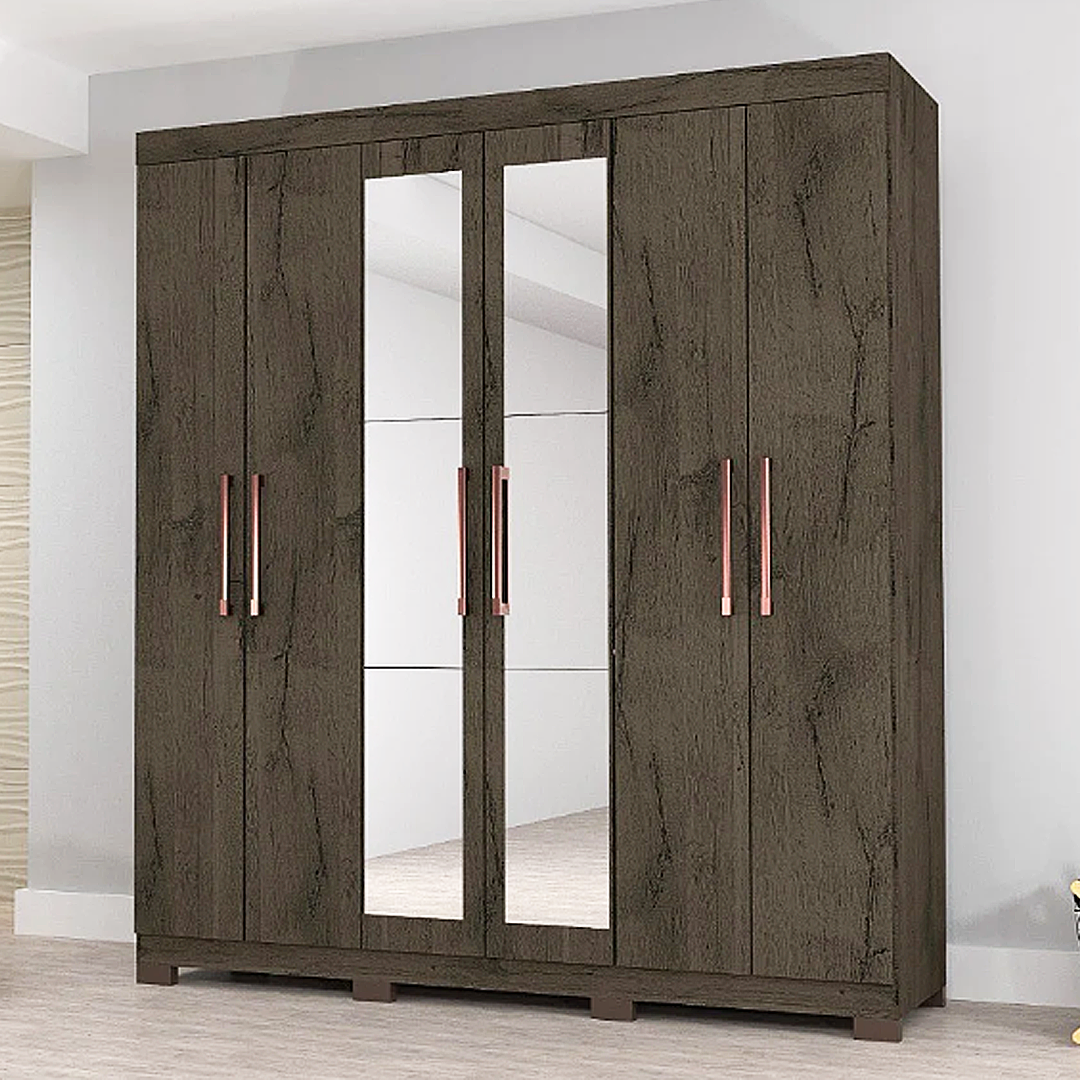 Comprar Roupeiro Josan Soft 6 Portas + Pé + Espelho