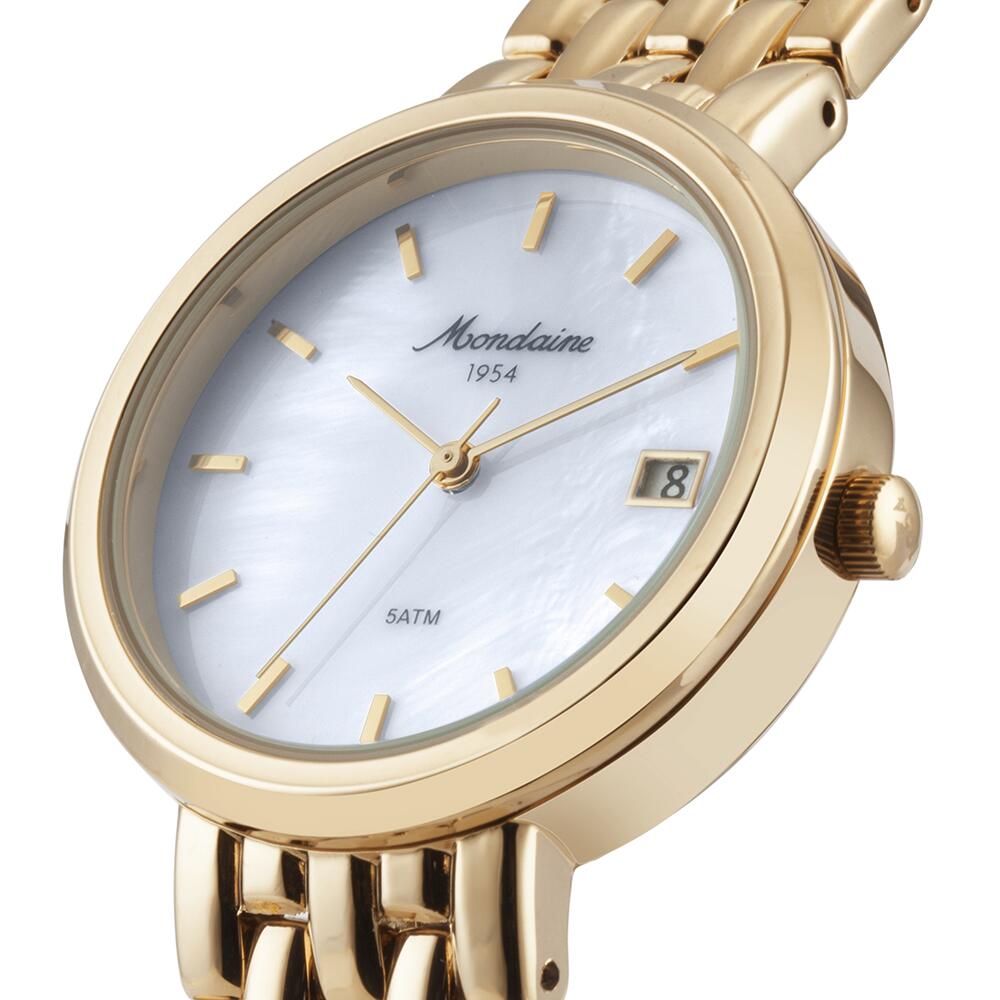 Relógio Mondaine Feminino Madrepérola Dourado 32937LPMVDM1