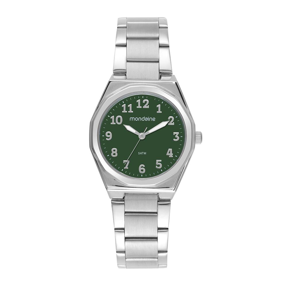 Kit Relógio Mondaine Feminino Prata Verde 32920L0MKNE3K1