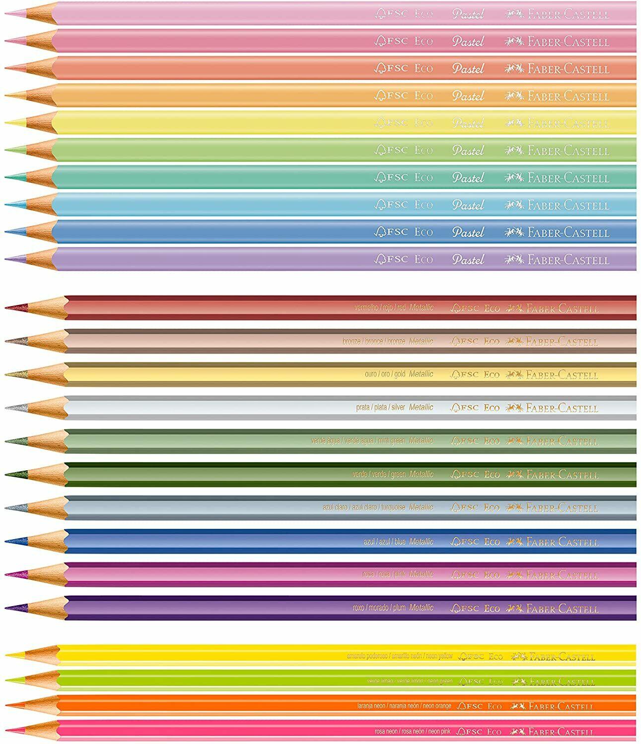 Comprar Kit Lápis de Cor Pastel + Neon + Metálico 24 Cores - Bazar