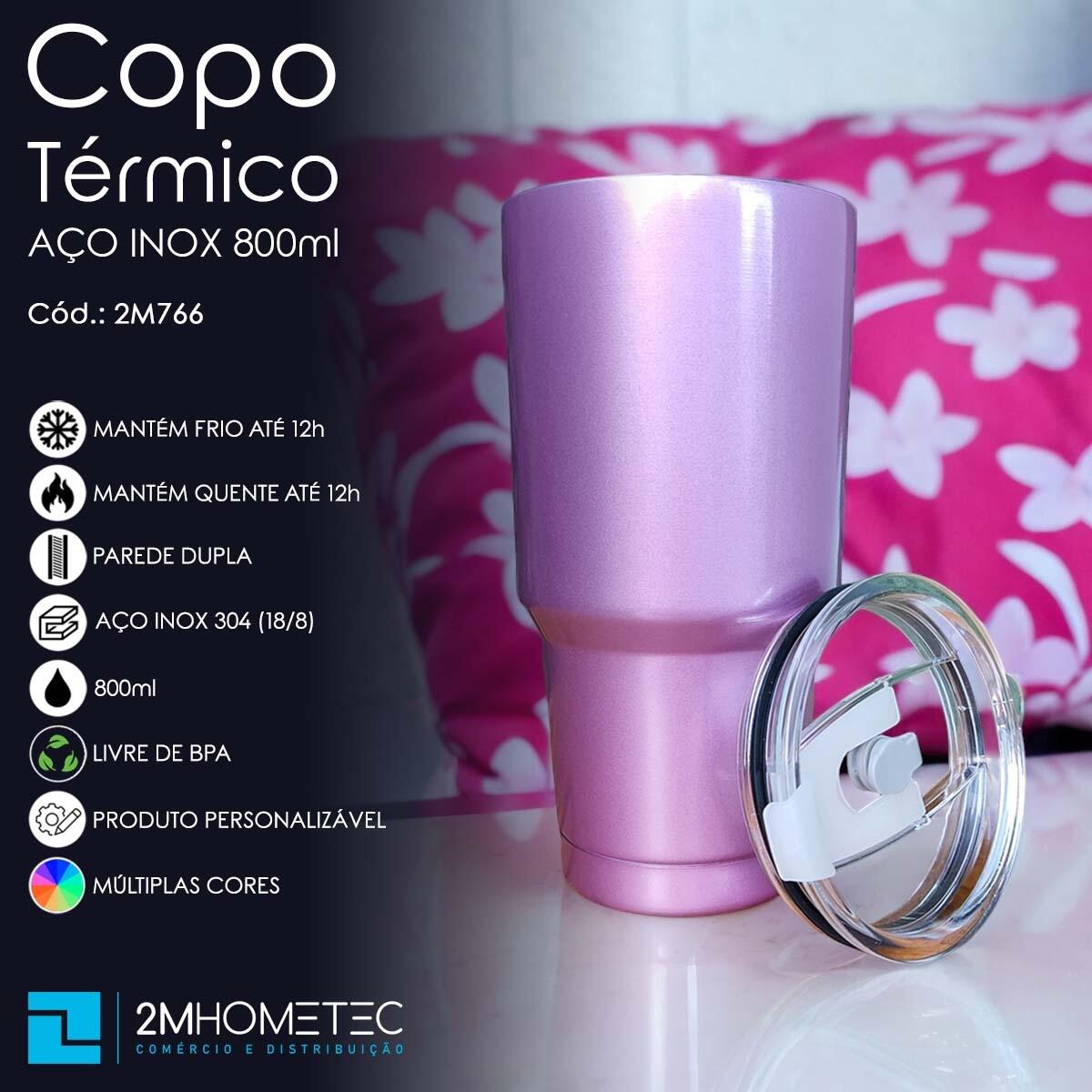 Comprar Copo Térmico Inox Duplo c/ Tampa 800ml - 2M766
