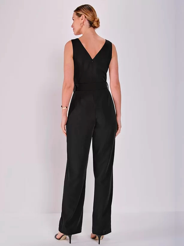 Macacão Social Macacao Lindos Macacão Preto Pantalona Decote