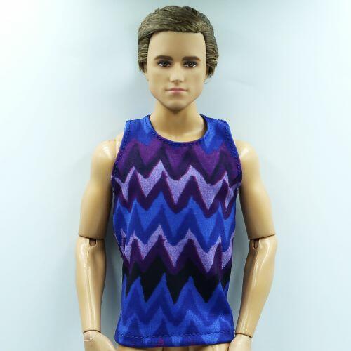 Comprar Regata Ken Estampa Zigzag Azul, Roxo e Preto - a partir de