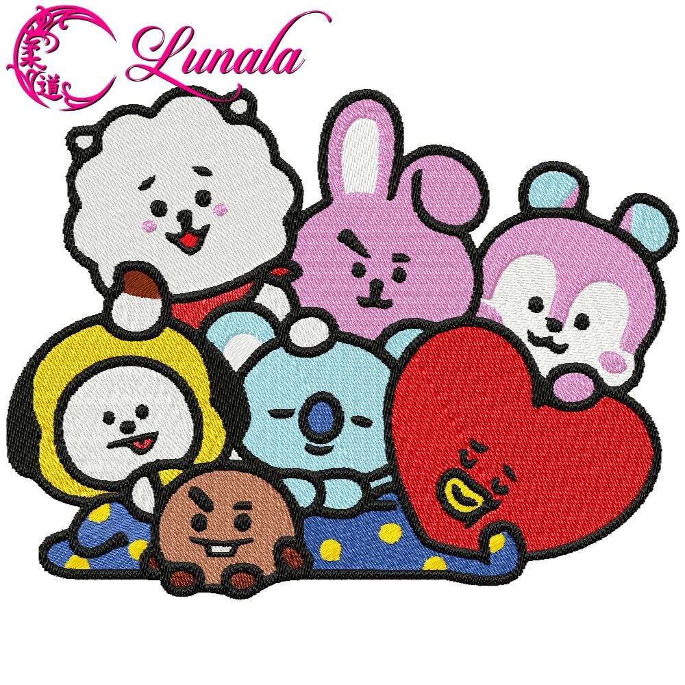 Comprar Matriz de bordado - BT21 - Turma-v2 - R$20,00 - lunala.com.br