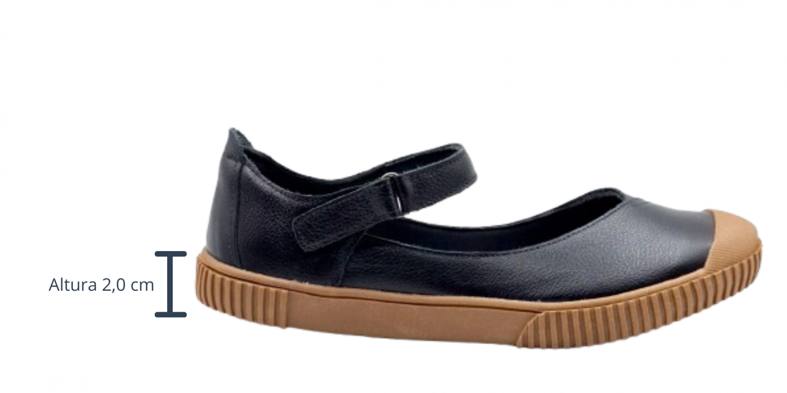Comprar Sapatiha Flat Neu - Cor Preto/Caramelo - Forma Correta