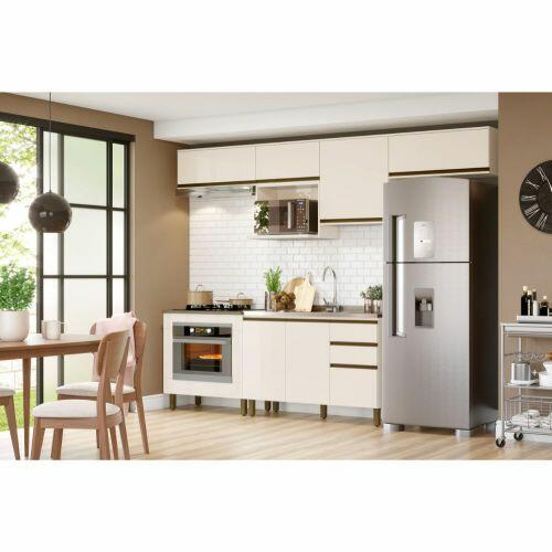 Comprar Cozinha Modulada 280cm Apê 7 Portas 2 Gavetas Connect Henn