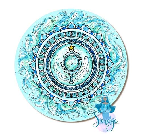 アート・デザイン・音楽 Marjaana Kella / Marjaana Kella Comprar Placa Decorativa Mandala de Iemanjá - Redonda