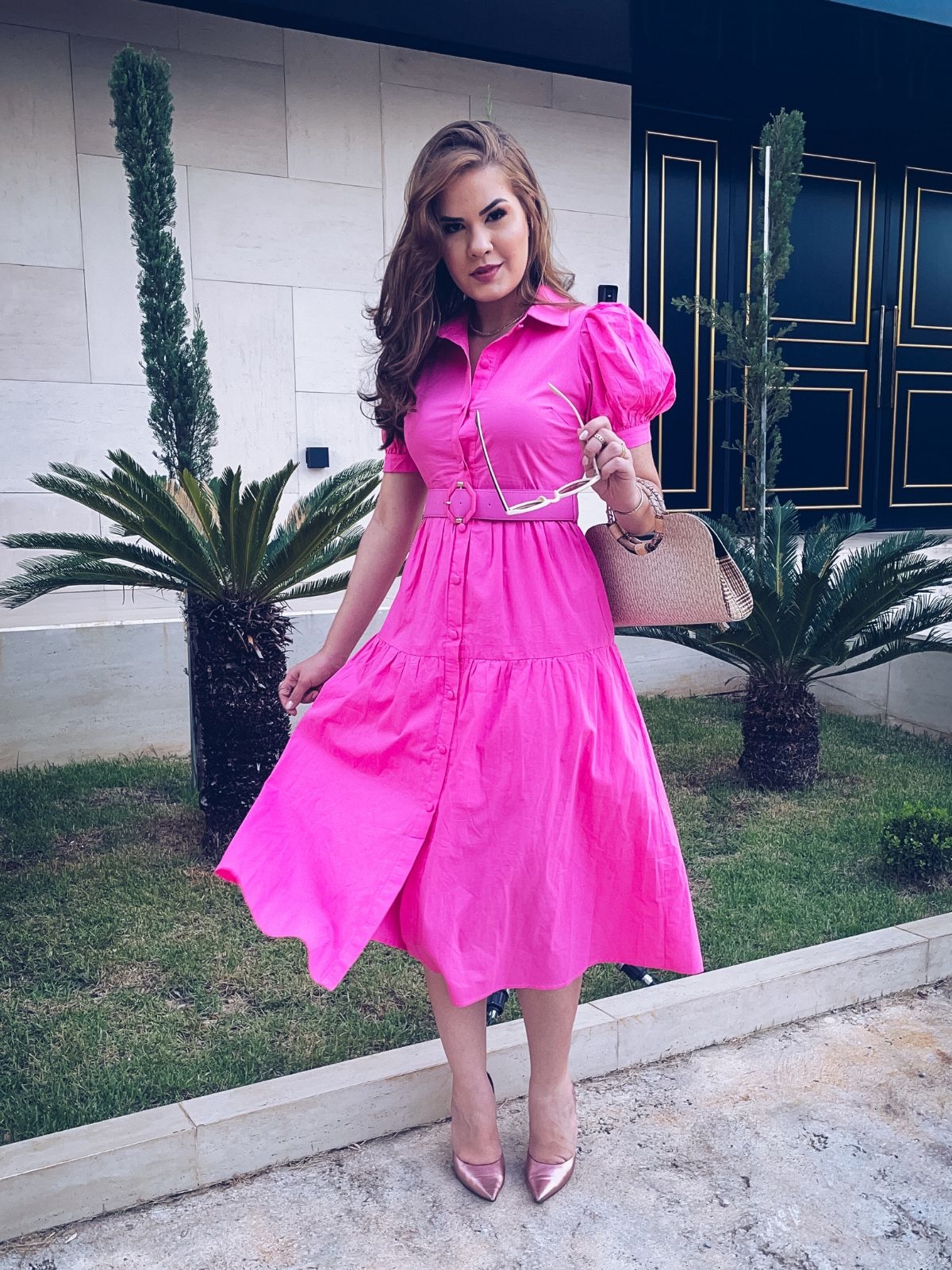 Chemise Vestido Curto Com Cinto Vestido Curto Sarja Chemise Com