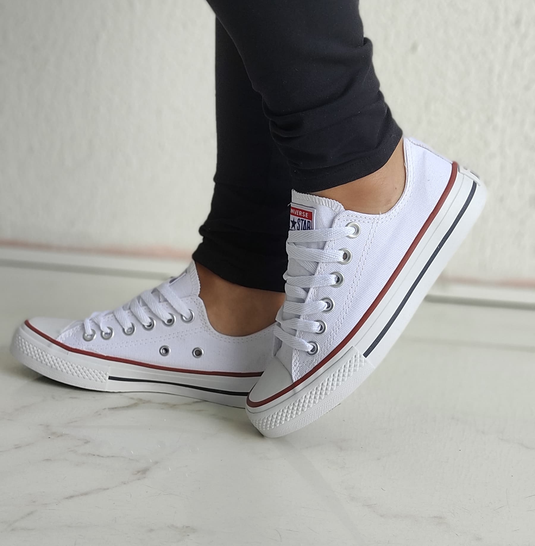 Chuck Taylor All Star Branco De Lona Tenis All Star Flatform Branco