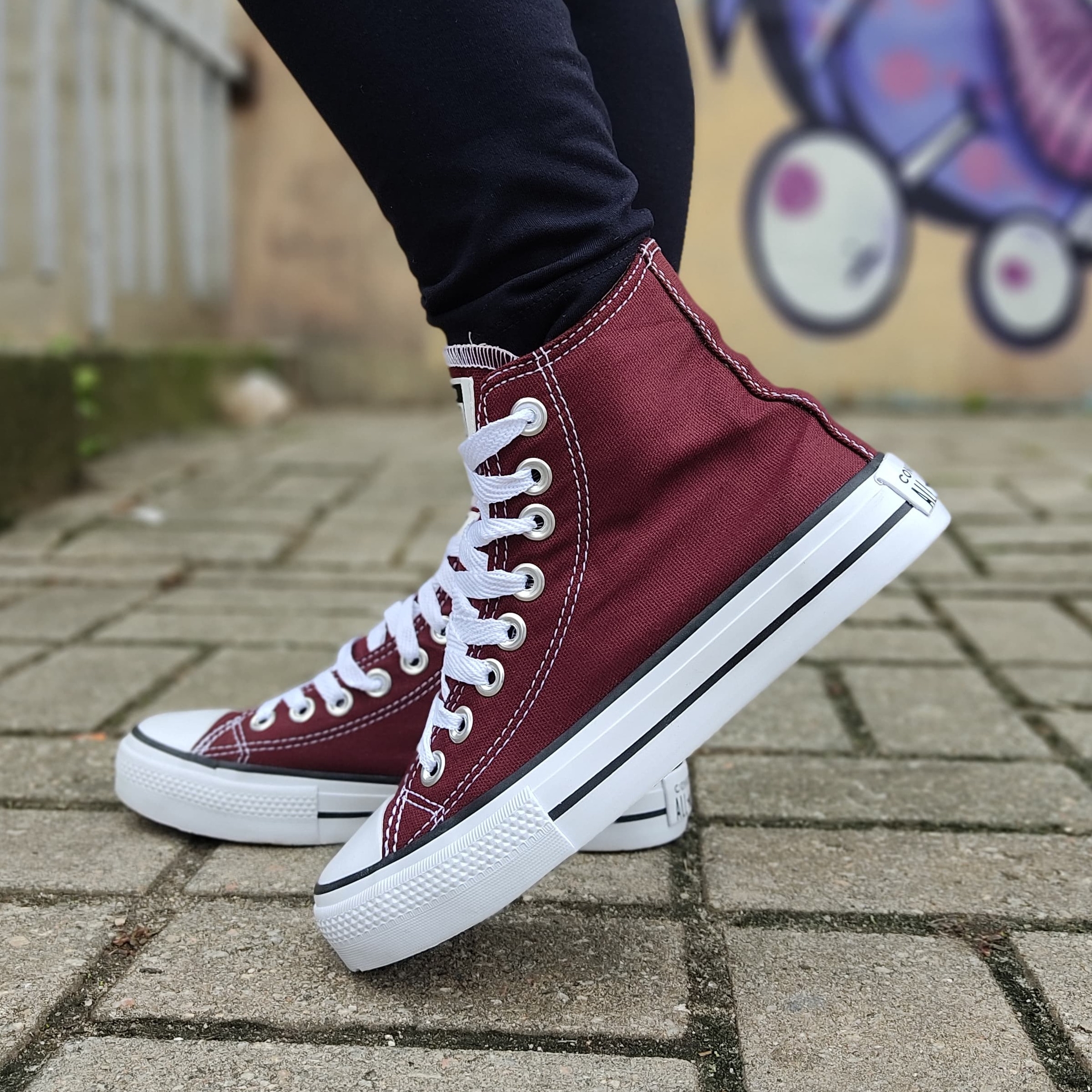 Star Chuck Taylor Tenis Vinho Feminino Cano Alto Star Chuck Taylor