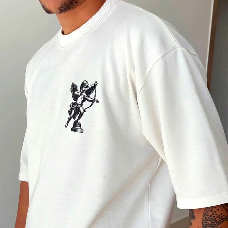 Detalhes da camiseta oversized Angel Love da Breev
