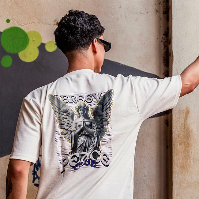 Apresenta��o da Camiseta Oversized Angel Peace