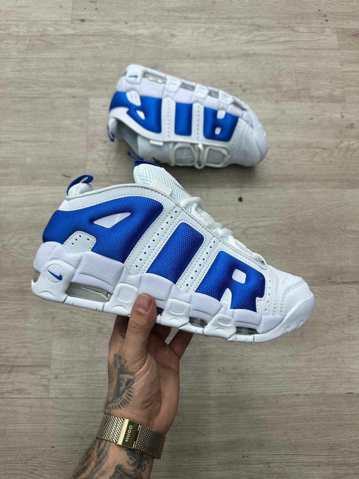 Comprar Tenis Nike Air More Uptempo Low Branco/Azul - Brás Conceito