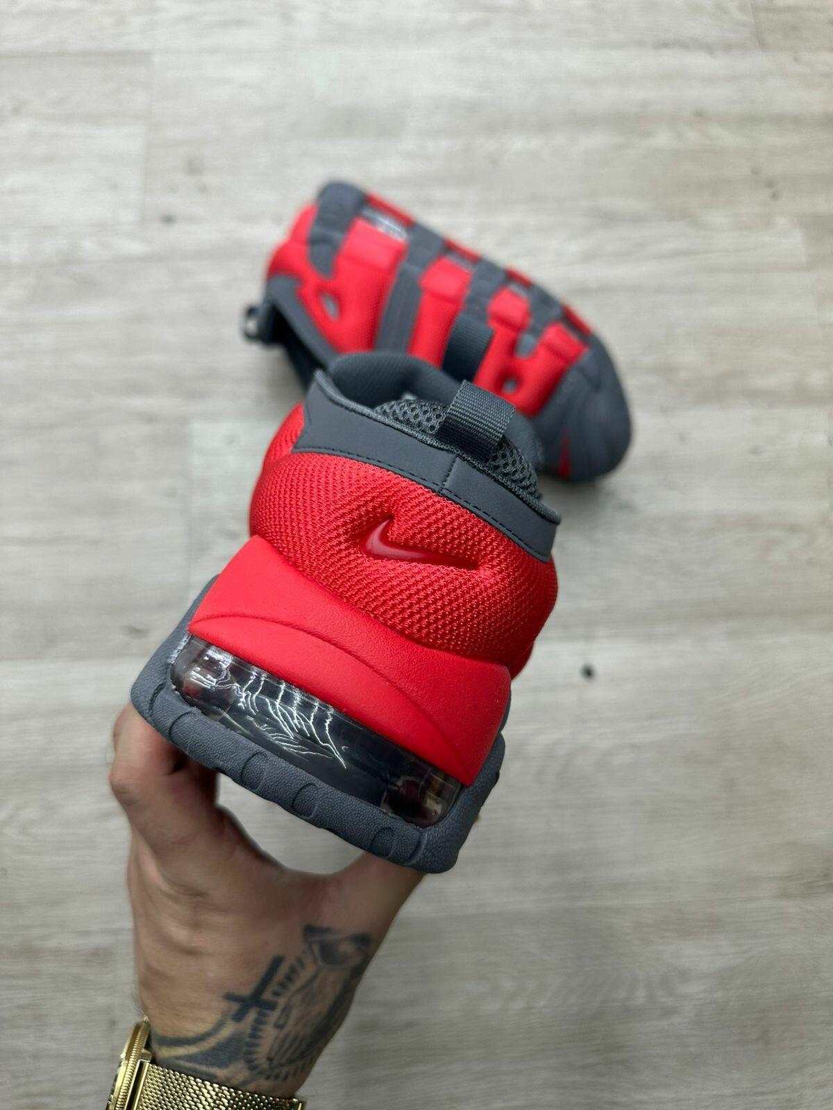 Comprar Tenis Nike Air More Uptempo Low Cinza/Vermelho