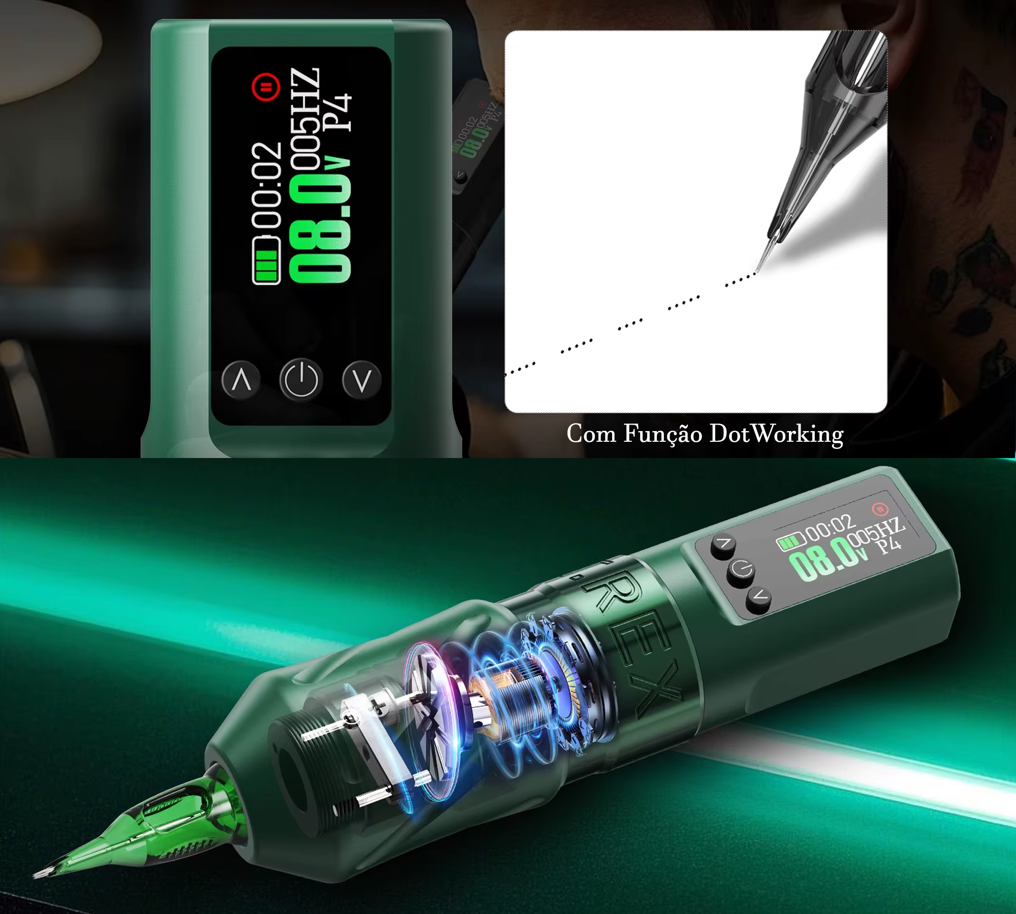 Comprar Maquina Pen TREX V4 Flechazo Tattoo Bateria Integrada