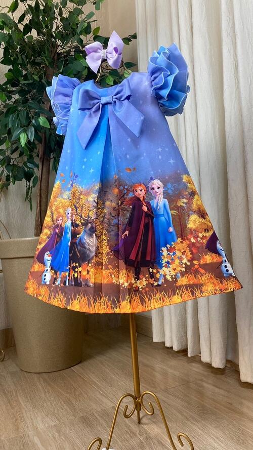 Vestido Moana adulta azul Temático Infantil 1 a 8 anos - IS STORE