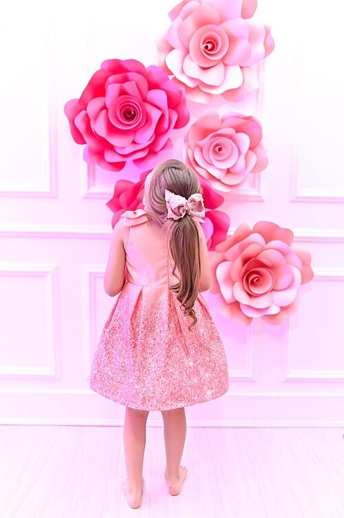 Comprar Vestido Rodado Barbie Xadrez Rosa - Madaminha Moda Infantil