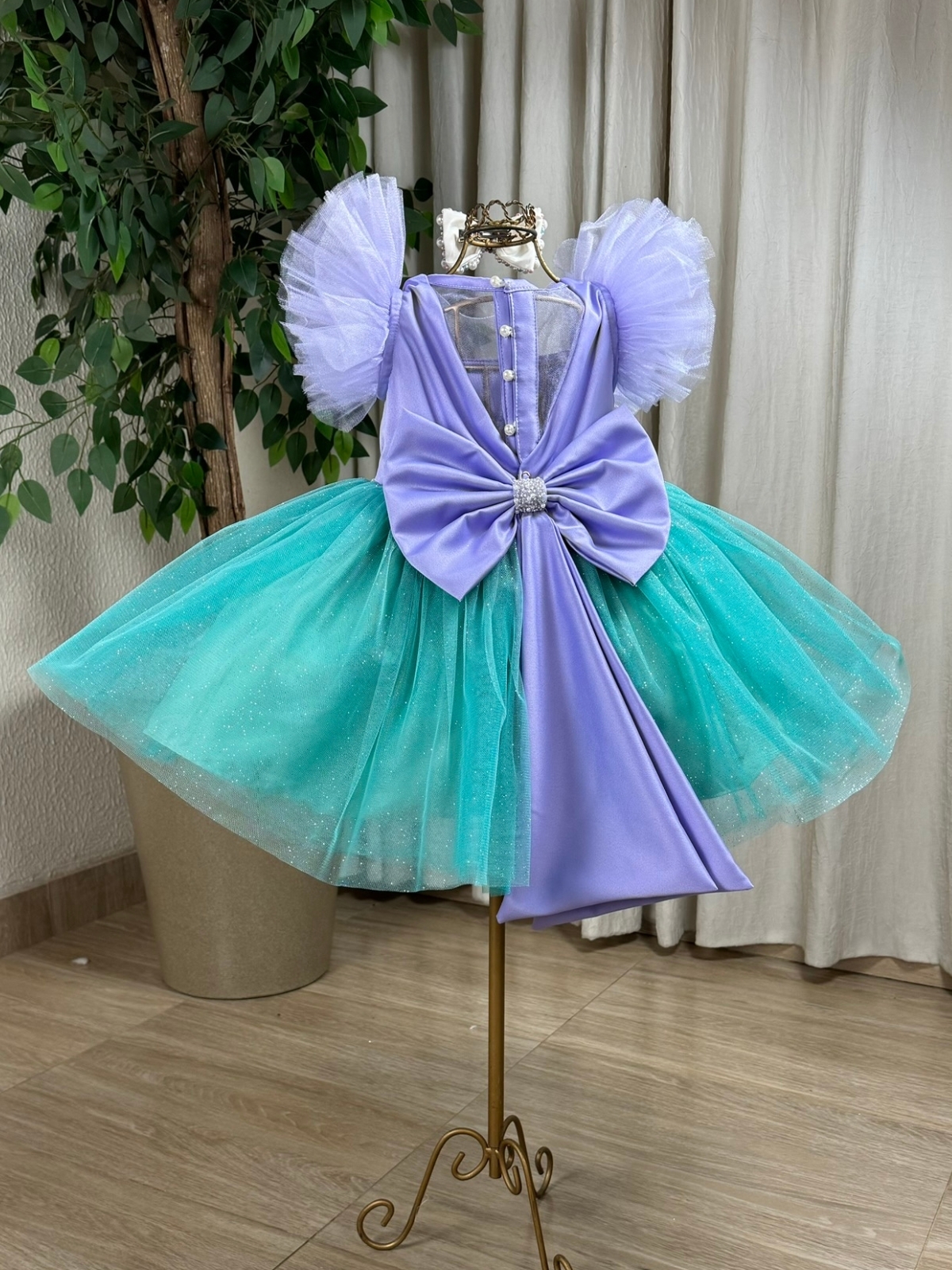 Comprar Vestido Luxo Tule Fundo do Mar Madaminha Moda Infantil - Main Image