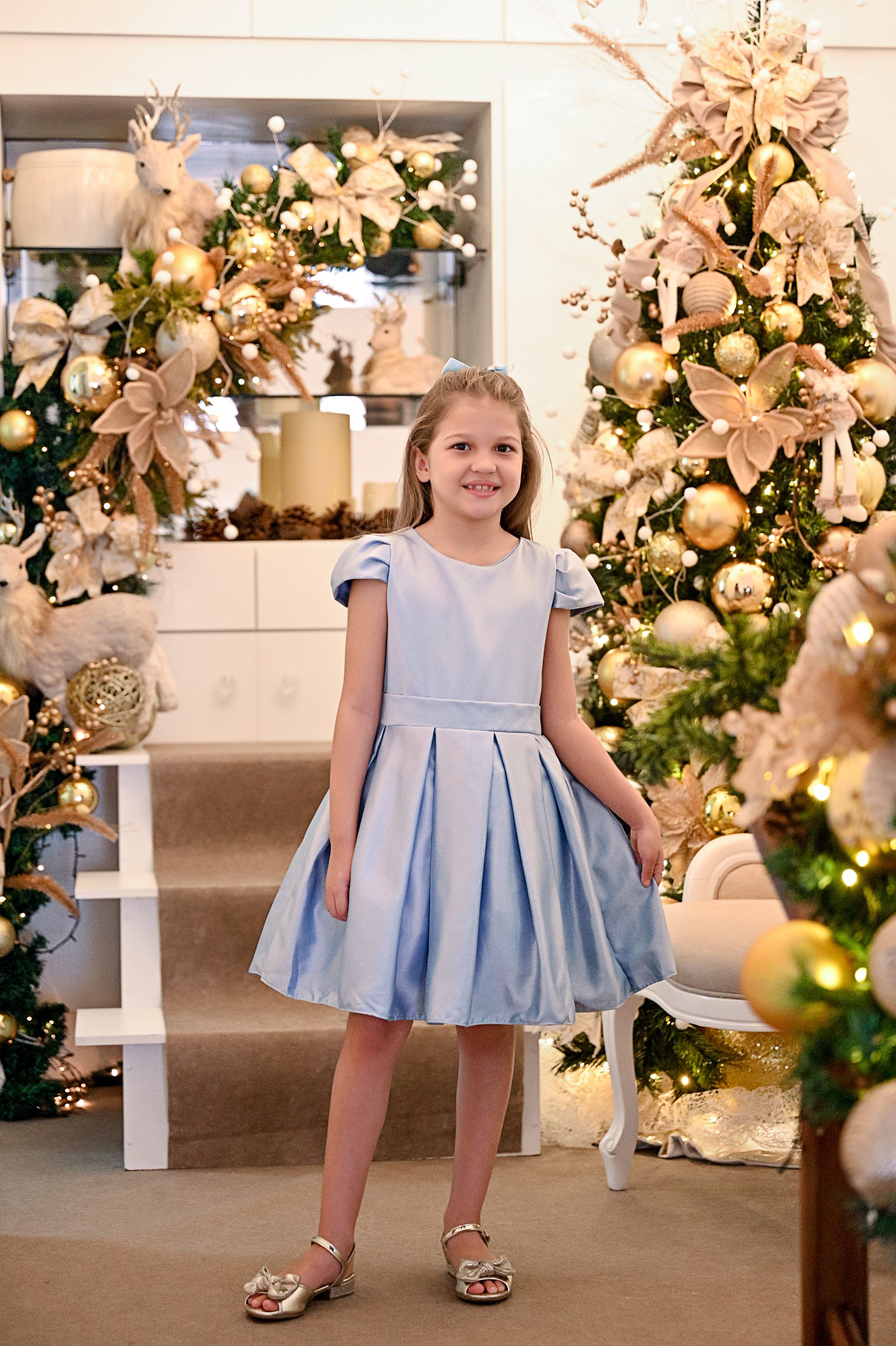 Vestido Infantil Com Tecido Crepe Amanda Comprar Vestido Rodado