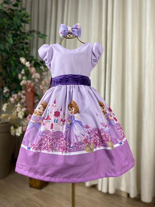 Vestido Princesa Sofia 4 Anos, Roupa Infantil para Menina Usado 81038486