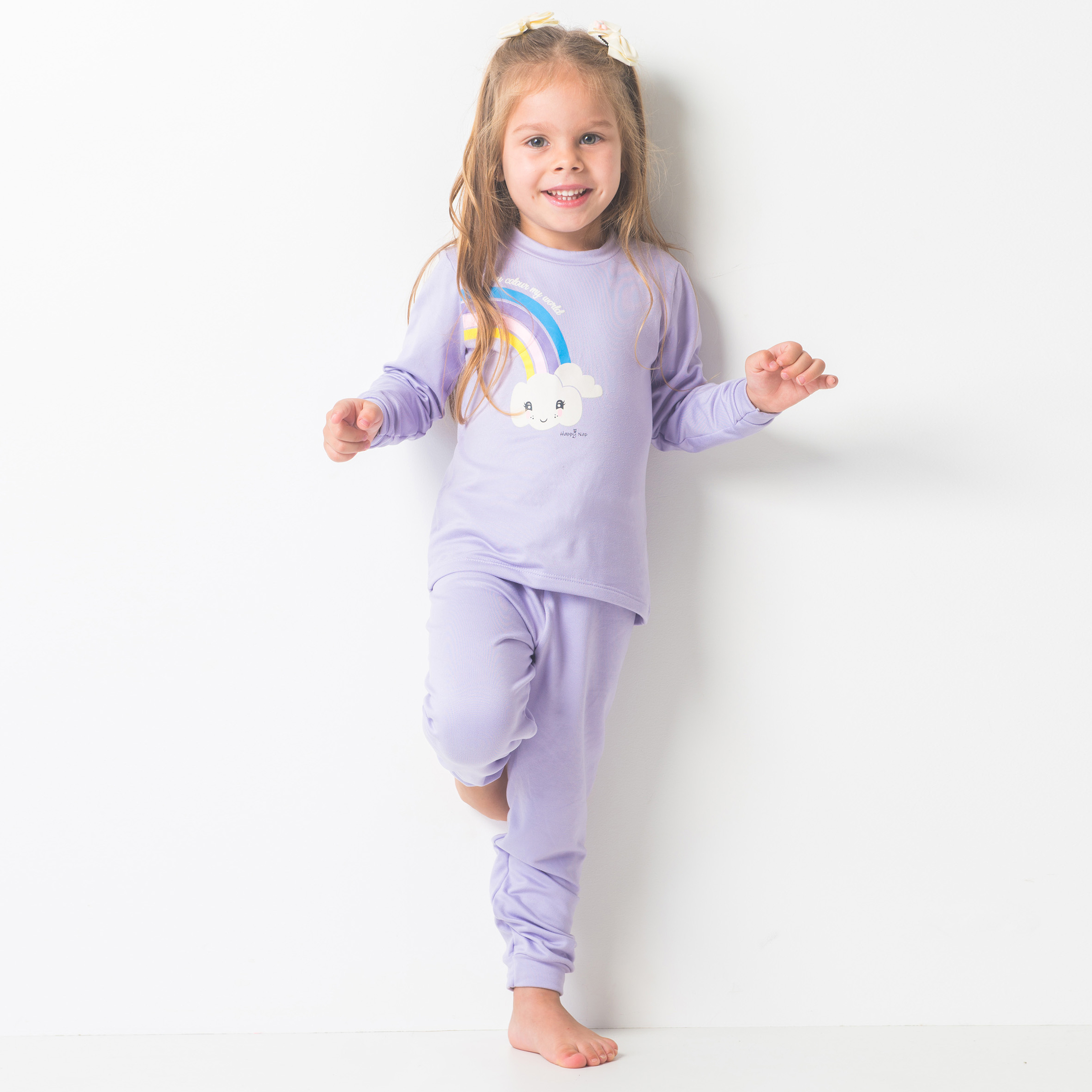 Pijama Infantil Happy Nap Inverno Térmico Nuvem Que Brilha No Escuro - Main Image