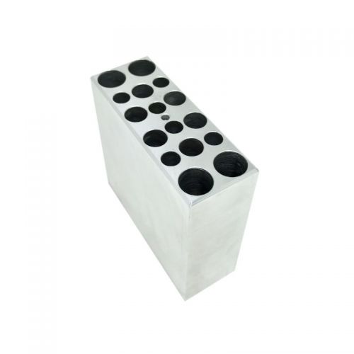 Bloco de Aquecimento Retangular Alumínio ( BABY ) PARA 16 SERINGAS DE 1,3 E 5 ML