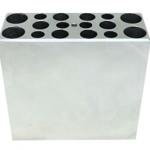 Bloco de Aquecimento Retangular Alumínio ( BABY ) PARA 16 SERINGAS DE 1,3 E 5 ML