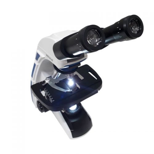 Microscópio Binocular Plan. BLUE 1000X Infinito, Campo Escuro Óleo -Registro ANVISA