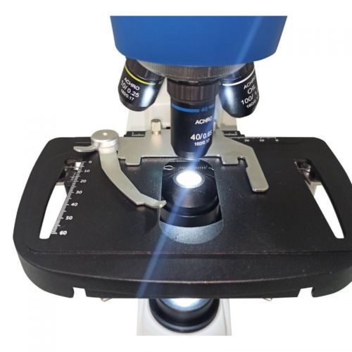 Microscópio Biológico Binocular Série Blue até com aumento de até 1600x - BLUE1600BAL-BAT - Biofocus
