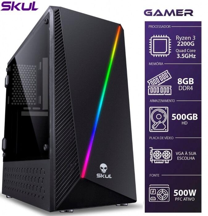 Computador Gamer 3000 Ryzen 2200G Memória 8GB a